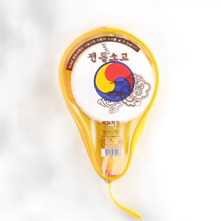 VERRY MUSIC 韓國傳統樂器 VAS-100 兒童輕巧型傳統鼓, 黃色 + 白色, 1個