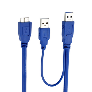 Bravo-U USB 3.0 Y-Cable 超高速傳輸線 支援MicroB設備 轉接電腦、筆電, 1m, 1條