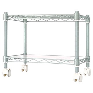 Steel Tycoon 鋼鐵力士 二層架 28x43x30二層（含PP/滑輪）, 綠色, 1組