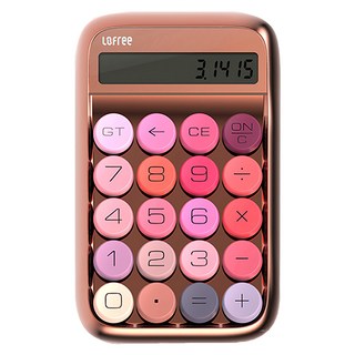 LOFree 洛斐 糖豆計算機 玫瑰金 機械軸體 10位數LCD顯示屏 時尚辦公, 1台