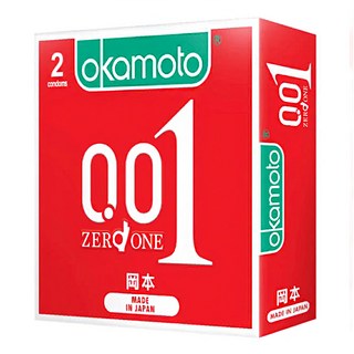 okamoto 岡本 001至尊勁薄保險套 ZERO ONE, 1盒, 2個