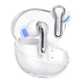 SOUNDPEATS 藍牙耳機 ENC通話降噪, Clear, 透白色