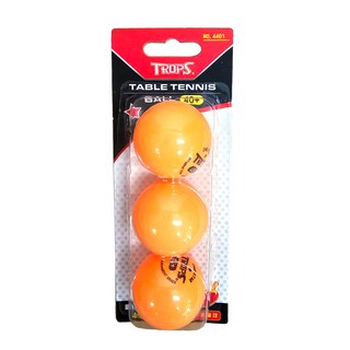TROPS 成功 一星桌球(3入)-橘色 40mm 國際桌球總會指定規格 練習用桌球, 1組