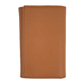 十字紋牛皮多功能鑰匙包, 二層牛皮 超纖內裡, 卡片位 大鈔位 鑰匙扣環, 11.5 x 2.6 x 7.8cm, 棕色