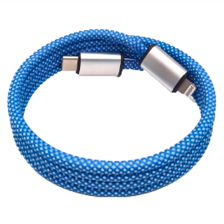 多彩磁吸充電線 C Lightning, 1m, 海洋藍, 1條