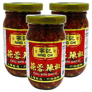 寧記 蒜蓉辣椒, 嚴選朝天椒, 台灣原料, 高溫殺菌, 245g, 3罐