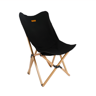 MOUNTAINHIKER 山之客 原櫸木蝴蝶椅子 SZK8 大號, 黑色, 1個