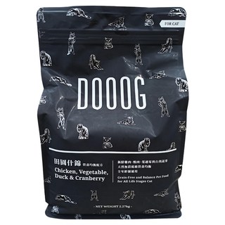 DOOOG 杜革 全齡貓 低敏無穀貓糧 田園什錦 (雞肉、蔬菜、鴨肉和蔓越莓), 2.27kg, 1包