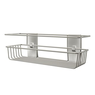 3M Command 無痕 金屬防水收納浴室置物籃 US設計款, 銀色, 1組