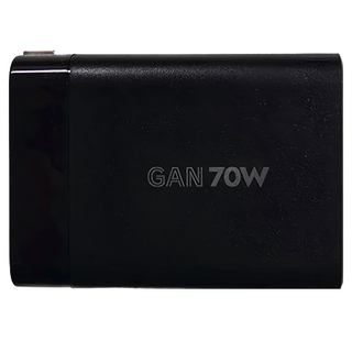 Meet Mind 簡約系列 Simple 70W GaN氮化鎵超快速充電器 3孔 2C1A, 黑色, 1個