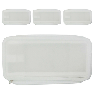 OP 生活 無印風透明收納箱 6.7L 帶提手, 透明, 4個