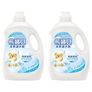 Snuggle 熊寶貝 柔軟護衣精 7合1護衣 減少細菌 去除靜電 含消臭成分, 3.2L, 2桶