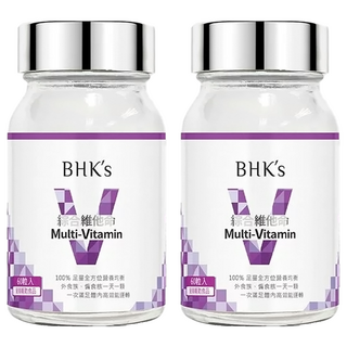 BHK's 綜合維他命錠，13種關鍵營養，補充飲食缺口, 60錠, 2罐