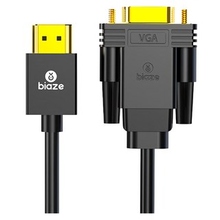 biaze 畢亞茲 HDMI轉VGA線轉換器 1080P 高清輸出 鍍金接口, 1m, 1條