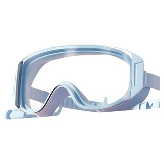 佑游 升級無邊框黑科技防霧成人泳鏡, 湖水藍, 1個