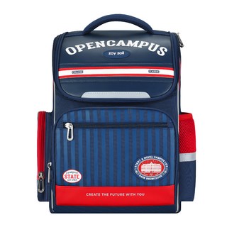 zoyzoii 茁伊 輕鬆學院系 兒童護脊書包 空氣彈力背包 牛津布, M(38 x 32 x 17cm), 自在藍