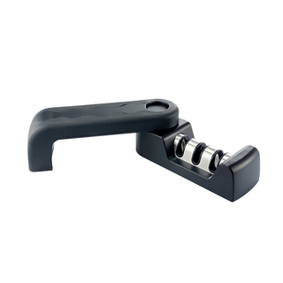 JAR嚴選 雅德手握可折疊三段式研磨磨刀器, 黑色, 1個