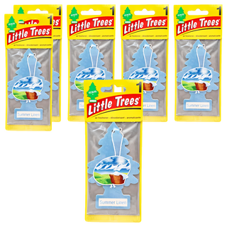 Little Trees 小樹香片 夏日亞麻香氛片，適用於車內、家庭和辦公室, 煥然衣新, 7g, 6片