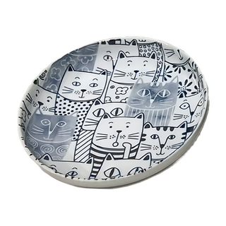 JUST HOME 貓咪家族陶瓷深盤 4入組, 貓咪家族, 7.75吋(16.5 x 5cm), 1組