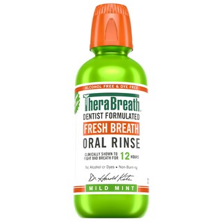 TheraBreath 漱口水 溫和薄荷, 清新口氣長達12小時，無酒精, 473ml, 1瓶