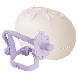 MOYUUM 白金矽膠手環固齒器收納組 拇指獅, 1組, 葡萄紫, 單件