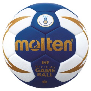 molten 合成皮手球 白色 + 藍色 + 金色, 1個, H3X5001-BW