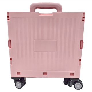 四輪摺疊手拉車 中號 45L, 粉色, 1個