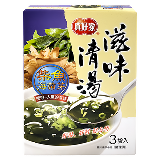 真好家 柴魚海帶嫩芽湯,3包,4.5g