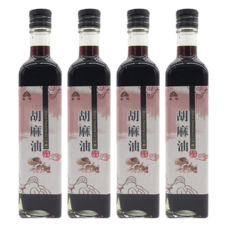 鑫隆 純正胡麻油 無添加防腐劑及色素, 500ml, 4瓶