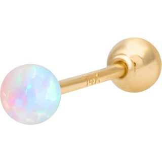 Miniart 女性用 14K金針 蛋白石 3mm 球形耳環 JK301 單支 賽琳娜