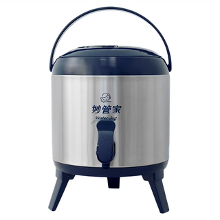 妙管家 不銹鋼保溫茶桶, 銀色, 5.8L, 1個