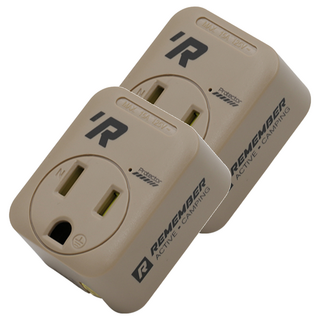 REMEMBER OUTDOOR 3轉2轉接頭 EC-01 兒童保護蓋 PTP高溫斷電裝置 耐熱塑料, 沙色, 2個