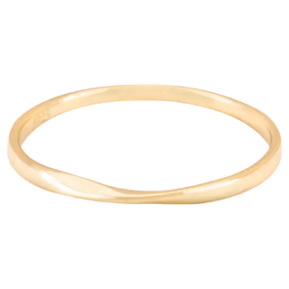 MARIGOLD 美爾朵 無限扭結戒指 925純銀, 內直徑1.6cm, 金色