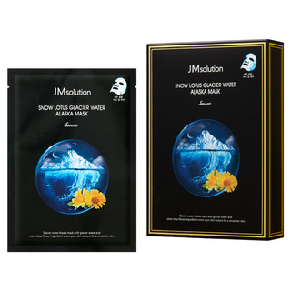JMsolution 肌司研 雪蓮花冰河水面膜, 阿拉斯加雪面膜, 柔軟肌膚, 10片, 1盒