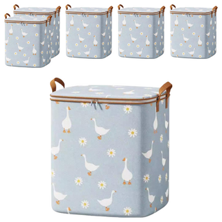 小鴨巨無霸換季衣物箱 拉鍊款 140L, 藍鵝, 6個