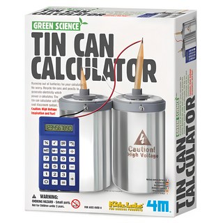 4M 環保計算機 Tin Can Calculator Set, 高壓警告, 1組, 00-03360