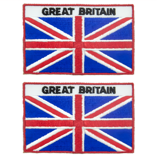 A-ONE 匯旺 英國國旗刺繡布貼 Set 2入 8 x 5 cm, 彩色