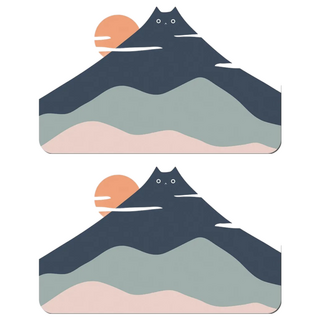 珪藻土地墊 軟款, 吸水性佳, 三款可選, 60 x 40cm, 富士貓, 2個