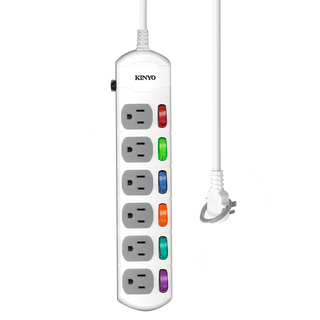 Kinyo 6開6插延長線 3孔, 4.5m, CG166-15, 1條