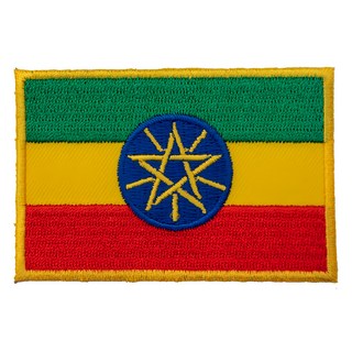 A-ONE 匯旺 伊索比亞 無字 8 x 5 cm DIY國旗刺繡徽章, NO.060