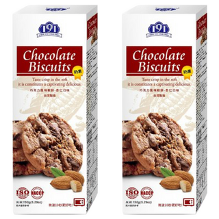 191 巧克力風味餅乾 杏仁口味, 使用法國奶油 美國葡萄 荷蘭可可, 150g, 2盒