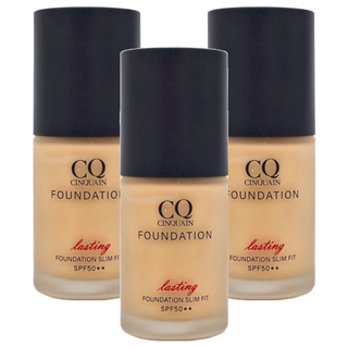 CINQUAIN 思珂 3D光感精華粉底 SPF50★★ lasting 持久 Foundation Slim Fit, 明亮色, 3瓶