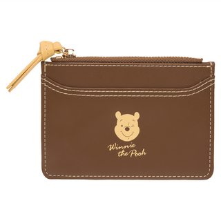 OUTDOOR PRODUCTS 小熊維尼票卡零錢包 Disney 授權 合成皮革, 12.5 x 0.5 x 8.5cm, 可可棕