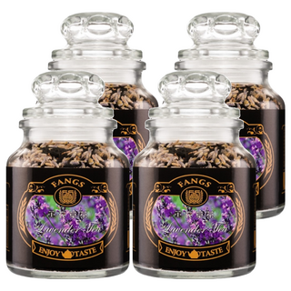 FANGS 方氏 薰衣草茶 法國薰衣草+斯里蘭卡紅茶, 60g, 4罐, 1瓶