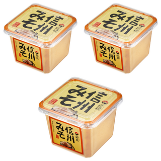 菊鶴 信州風味 味噌 500g 非基因改造黃豆製成, 3盒