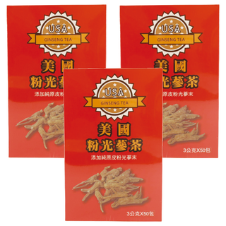 瀚軒 上選美國粉光蔘茶, 3g, 50包, 3盒