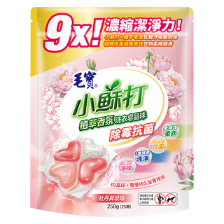毛寶 小蘇打植萃香氛洗衣皂晶球, 牡丹與琥珀香氛 25顆/袋, 1袋