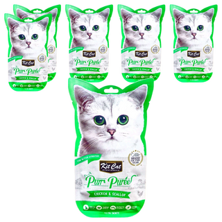 Kit Cat 呼嚕嚕肉泥, 雞肉 + 扇貝, 60g, 6袋