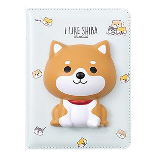 ii GEN 一正 SKB 文明 抒壓筆記本 外觀豐滿彈性極佳 精美彩色道林紙內頁 車線裝訂設計 防水耐髒封面, 柴犬, 1本