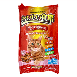 美味食堂 成貓綜合營養貓糧 (鮪魚風味) (1.75公斤 x4袋) 小包裝分包, 7kg, 1袋